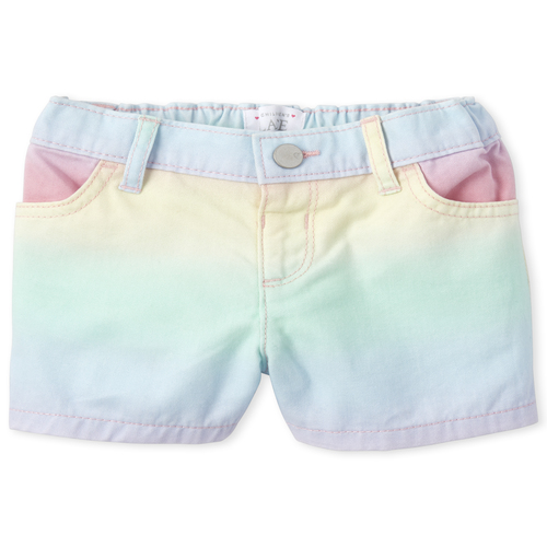 

s Baby And Toddler Rainbow Denim Shortie Shorts - Multi - The Children's Place