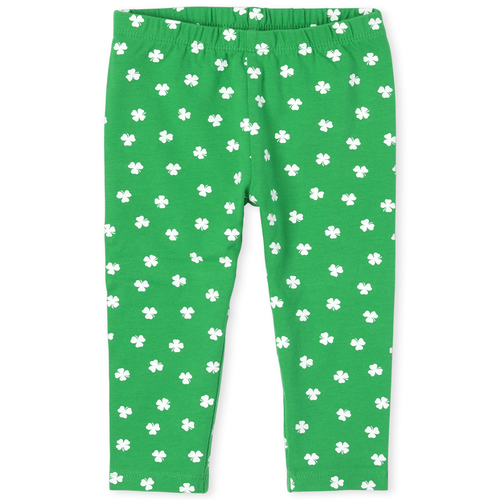 

Baby Girls Baby And Toddler Shamrock Leggings - Green - The Children's Place