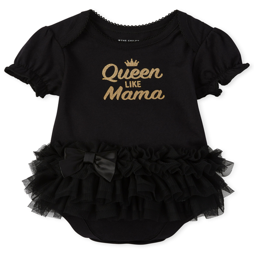 

s Baby Glitter Mama Tutu Bodysuit - Black - The Children's Place