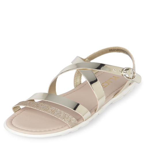 

s Cross Strap Sandals - Metallic - The Children's Place