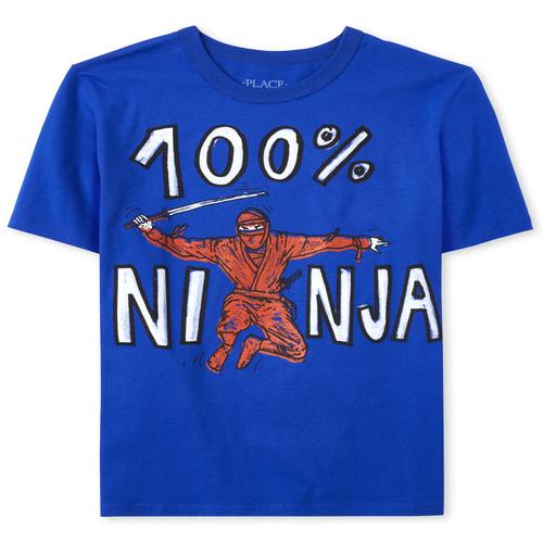 

Boys Boys Ninja Graphic Tee - Blue T-Shirt - The Children's Place