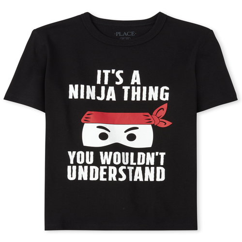 

Boys Boys Ninja Graphic Tee - Black T-Shirt - The Children's Place