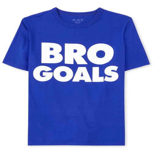 

Boys Boys Bro Goals Matching Graphic Tee - Blue T-Shirt - The Children's Place