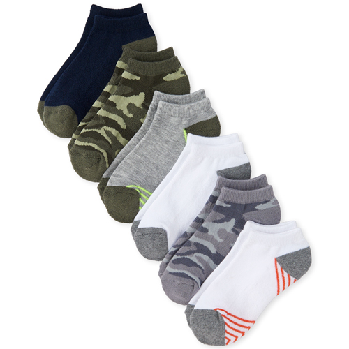 

Boys Boys Camo Cushioned Ankle Socks 6-Pack - Gray - The Children's Place