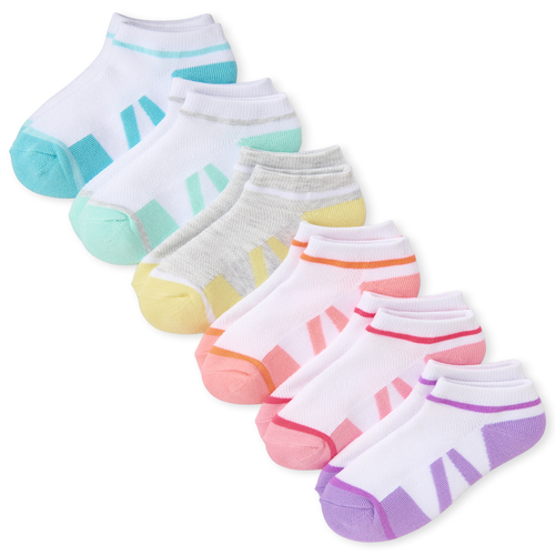 

Girls Athletic Cushioned Ankle Socks 6-Pack - White - The Children's Place