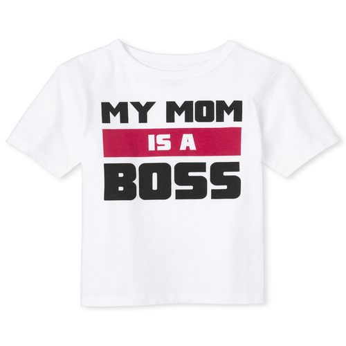 

s Baby And Toddler Boys Mom Boss Graphic Tee - White T-Shirt - The Children's Place