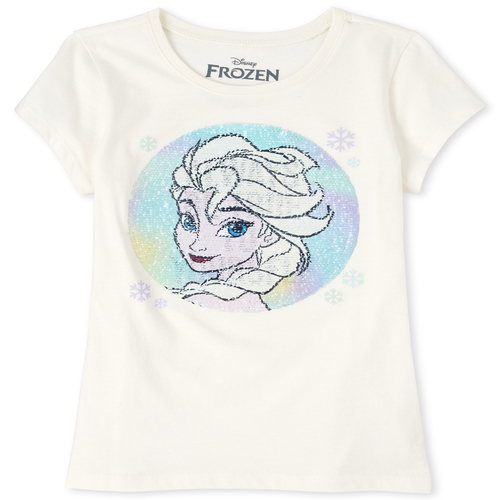 

Girls Disney Frozen 2 Flip Sequin Elsa Graphic Tee - White T-Shirt - The Children's Place