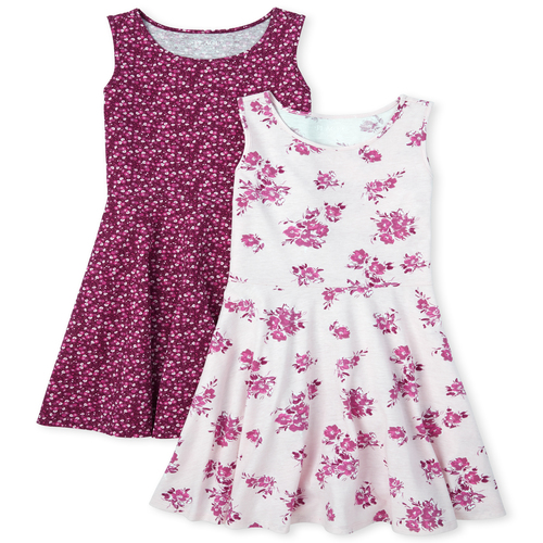 

Girls Floral Tank Dress 2-Pack - Red - The Children's Place