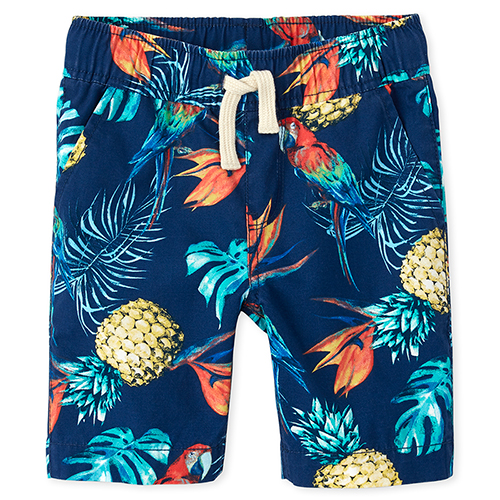 

Boys Boys Print Pull On Jogger Shorts - Blue - The Children's Place