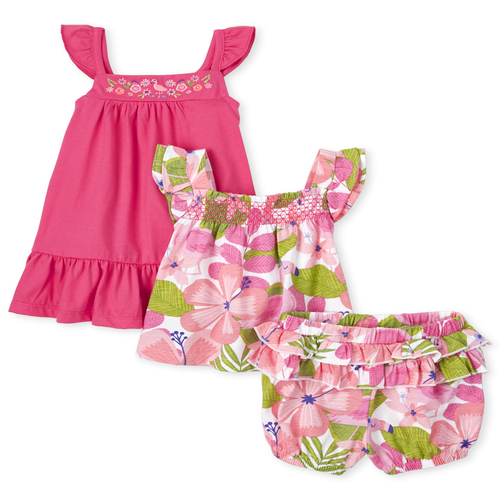 

Newborn Baby Flamingo 3-Piece Playwear Set - Pink - The Children's Place