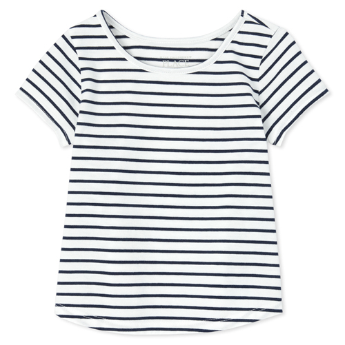 

s Baby And Toddler Striped Basic Layering Tee - Blue T-Shirt - The Children's Place