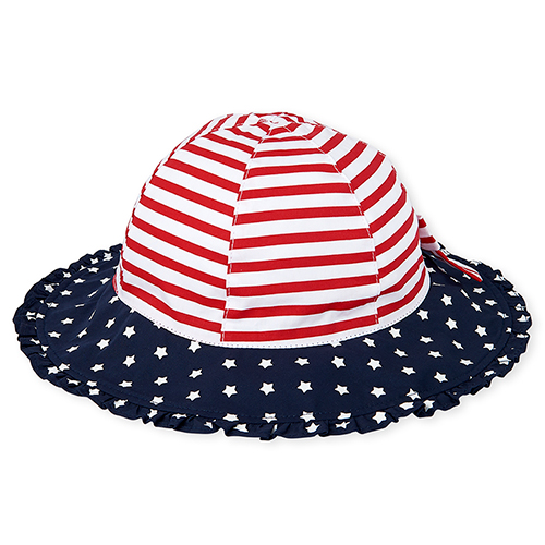 

Baby Girls Toddler Americana Stars Bucket Hat - Blue - The Children's Place