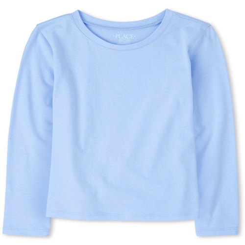 

Girls Uniform Basic Layering Tee - Blue T-Shirt - The Children's Place