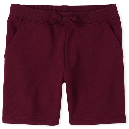 

Girls Uniform Active French Terry Shorts - Red - The Children's Place