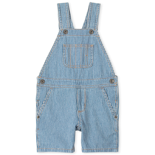 

s Baby And Toddler Boys Striped Denim Shortalls - The Children's Place