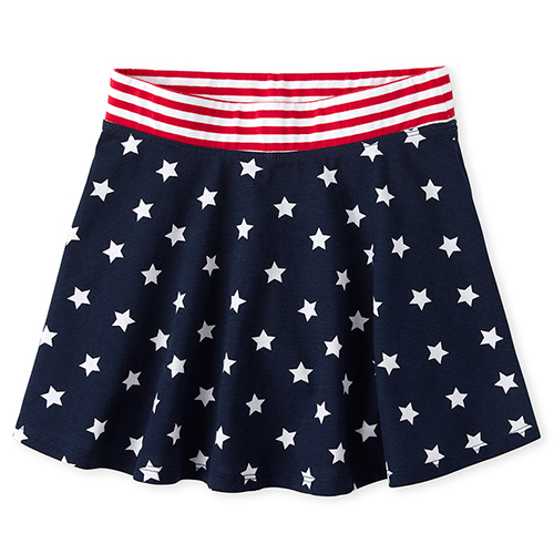 

Girls Americana Mix And Match Star Skort - Blue - The Children's Place