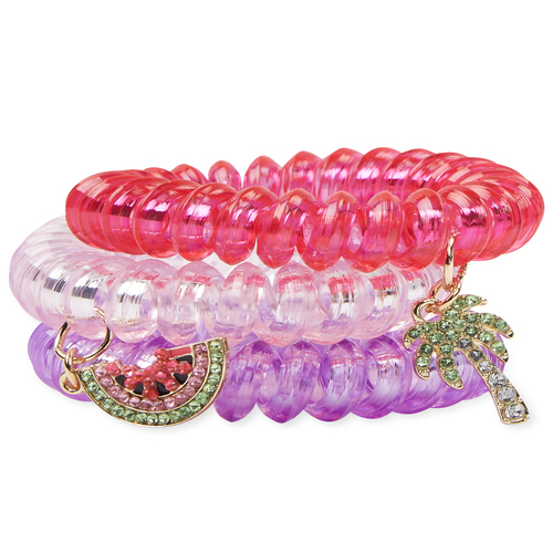 

Girls Tropical Coil Bracelet 3-Pack - Multi - The Children's Place