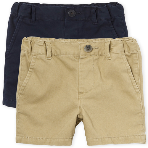 

s Baby And Toddler Boys Uniform Chino Shorts 2-Pack - Multi - The Children's Place