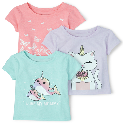 

s Baby And Toddler Mommy Animal Graphic Tee 3-Pack - Multi T-Shirt - The Children's Place