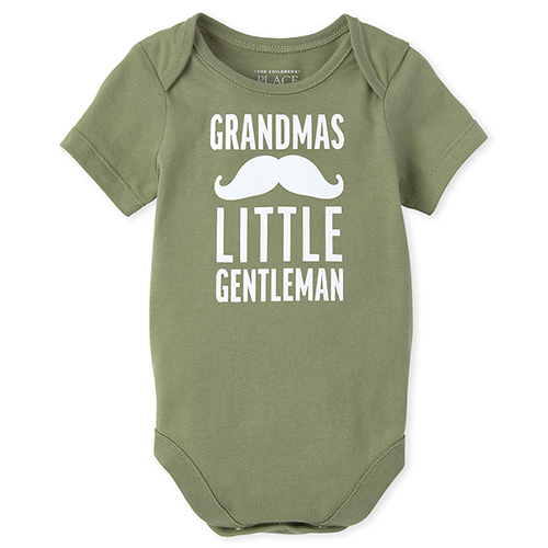 

s Baby Boys Grandma's Gentleman Graphic Bodysuit - Green - The Children's Place