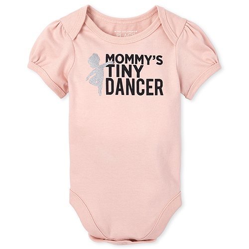 

s Baby Mommy And Me Glitter Dancer Matching Graphic Bodysuit - Pink - The Children's Place