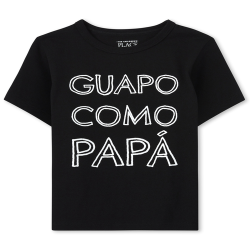 

s Baby And Toddler Boys Guapo Como Papa Graphic Tee - Black T-Shirt - The Children's Place