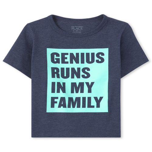 

s Baby And Toddler Boys Family Genius Graphic Tee - Blue T-Shirt - The Children's Place