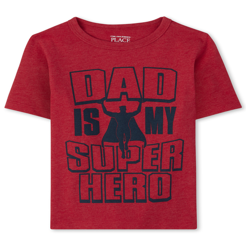 

s Baby And Toddler Boys Dad Superhero Graphic Tee - Red T-Shirt - The Children's Place