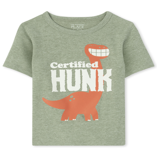 

s Baby And Toddler Boys Dino Hunk Graphic Tee - Green T-Shirt - The Children's Place