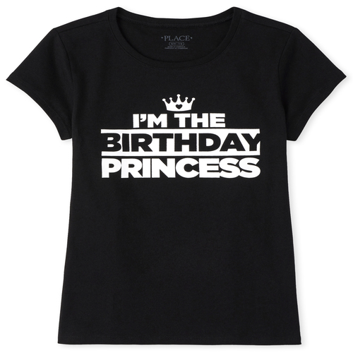 

s Matching Family Birthday Graphic Tee - Black T-Shirt - The Children's Place