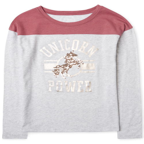 

Girls Active Embellished Top - Pink - The Children's Place