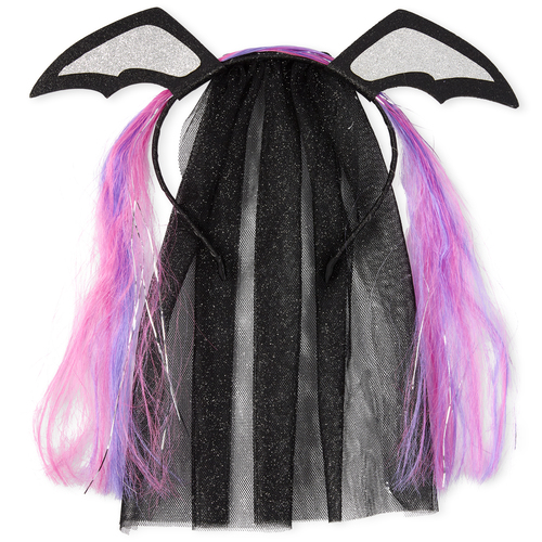 

Girls Halloween Bat Veil Headband - Black - The Children's Place