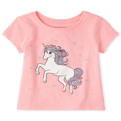 

s Baby And Toddler Unicorn Graphic Tee - Pink T-Shirt - The Children's Place