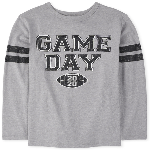 

s Boys Dad And Me Football Matching Graphic Tee - Gray T-Shirt - The Children's Place