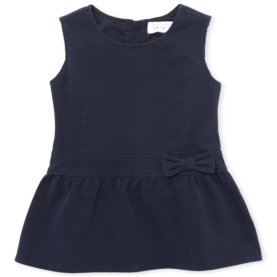 Toddler Girls Sleeveless Uniform Drop Waist Jumper | The Children's Place
