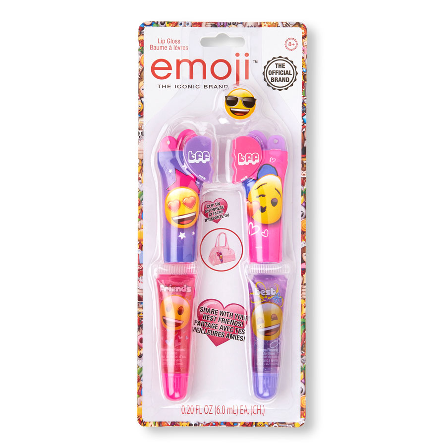 Girls Emoji BFF Clip-On Lip Gloss 2-Pack | The Children's Place