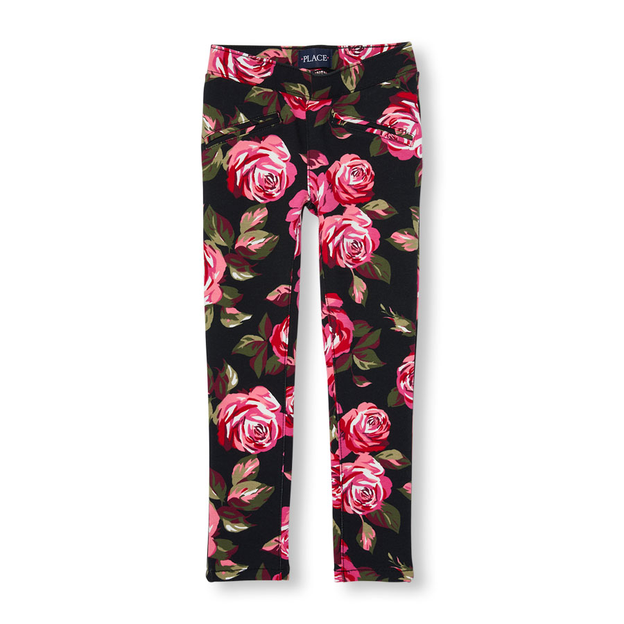 Girls Floral Print Ponte Knit Jeggings | The Children's Place