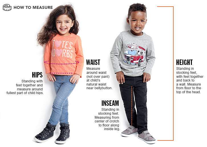 Toddler Girl & Boy Measuring Guide